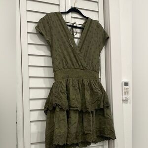 American Eagle Outfitters Army Green Mini Dress
